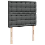 vidaXL Sommier à lattes de lit avec matelas Gris foncé 120x200cm Tissu