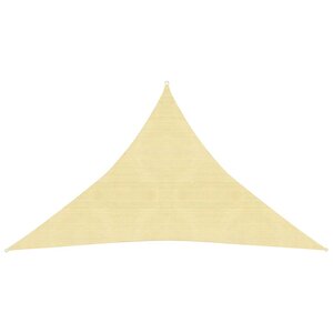 vidaXL Voile d'ombrage 160 g/m² Beige 2 5x2 5x3 5 m PEHD