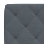 vidaXL Coussin de tête de lit gris foncé 140 cm velours