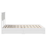 vidaXL Lit de Rangement Blanc 140 x 190 cm Bois d'ingénierie