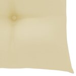 vidaXL Chaises de jardin lot de 2 et coussins blanc crème Teck massif