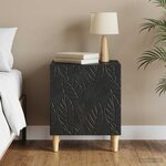vidaXL Table de chevet Noir 43 x 34 5 x 50 cm Bois d'ingénierie