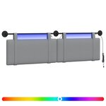 vidaXL Tête de lit suspendue Gris clair Tissu