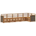 vidaXL Ensemble de canapé d'angle 5 Pièces Naturel Bois d'Acacia Massif