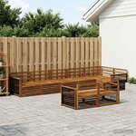 vidaXL Ensemble de canapés d'extérieur 8 Pièces Naturel
