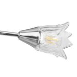 vidaXL Plafonnier et abat-jour verre transparent 5 ampoules E14 Tulipe