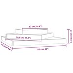 vidaXL Jardinière Blanc 112x112x27 cm Bois massif de pin