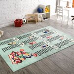 Tapis enfant Table de multiplication 120 x 180 cm - Vert