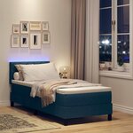 vidaXL Lit à ressorts avec matelas Bleu 80 x 200 cm tissu