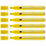 Marqueur Permanent 2200 C Corps Alu Jaune Pointe Biseautée 1-5 mm x 6 EDDING