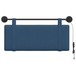 vidaXL Tête de lit suspendue Avec lumière LED Bleu Tissu
