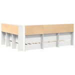 vidaXL Lit bibliothèque Blanc 160x200 cm Bois d'ingénierie