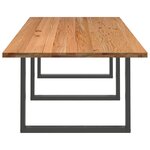 vidaXL Table à manger marron clair bois de chêne massif rectangulaire