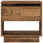 Table de chevet vidaXL 2 Pièces Bois ancien 45x34x45 cm Bois reconstitué
