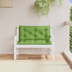 vidaXL Coussins de banc de jardin lot de 2 vert mélangé tissu