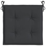 vidaXL Coussins de chaise jardin lot de 6 noir 40x40x4 cm tissu oxford