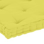 vidaXL Coussin de plancher de palette Vert pomme 73x40x7 cm Coton