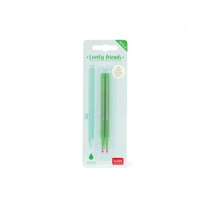 Legami REFCPP0004 - Set de 2 Recharges pour Stylo à Encre Gel Lovely Friends - Encre verte