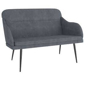 Banc banquette 110 x 76 x 80 cm velours gris foncé 02_0010514