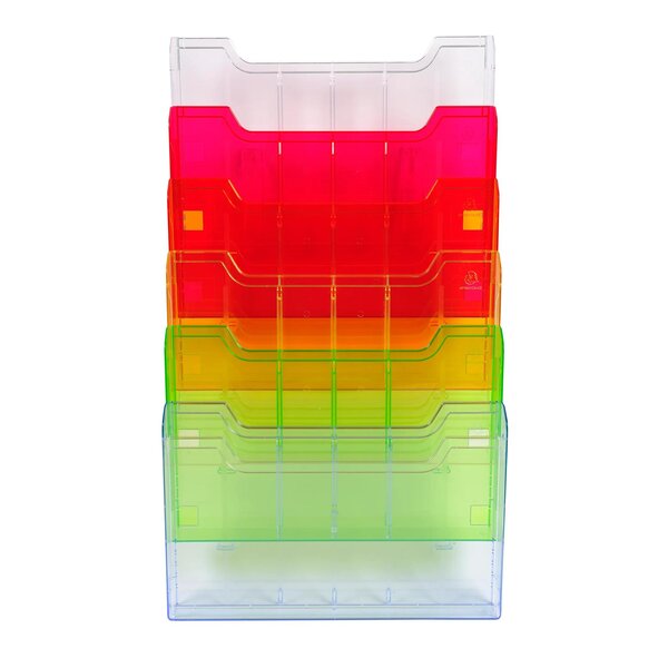 Trieur Mural Modulable Horizontal 6 Compartiments A4 - Arlequin - Exacompta