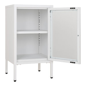 Armoire blanche avec porte en verre