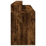 vidaXL Bureau et lumières LED chêne fumé 200x55x91cm bois d'ingénierie