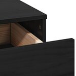 vidaXL Ensemble de coiffeuse avec miroir noir bois de pin solide