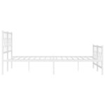 vidaXL Cadre de lit métal avec tête de lit/pied de lit blanc 200x200cm