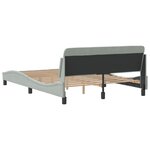vidaXL Cadre de lit sans matelas gris clair 140x190 cm velours