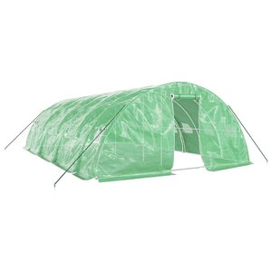 vidaXL Serre avec cadre en acier vert 40 m² 8x5x2 3 m
