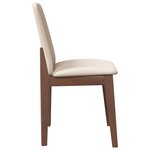 vidaXL Chaises à manger coussins 2 Pièces marron bois massif caoutchouc