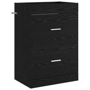 vidaXL Meuble sous lavabo de salle de bain Chêne noir