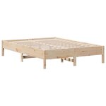 vidaXL Lit bibliothèque sans matelas 150x200 cm bois massif de pin