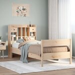vidaXL Lit bibliothèque sans matelas 90x190 cm bois de pin massif