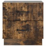 vidaXL Cabinet de chevet avec tiroir Chêne fumé 43 x 34 5 x 44 5 cm