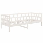 vidaXL Lit de jour Blanc Bois massif de pin 90x190 cm