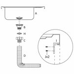 vidaXL Jeu d'évier de cuisine et égouttoir argenté 800x600x155 mm inox