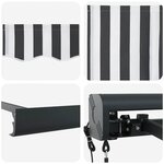 vidaXL Auvent rétractable anthracite/blanc 3x2 5 m tissu et aluminium