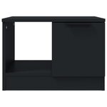 vidaXL Table basse noir 50x50x36 cm bois d'ingénierie