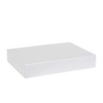 Boîte plate blanc mat à fermeture aimanté A4 de 4cm de h