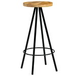vidaXL Chaises de bar lot de 4 bois de manguier solide