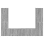 vidaXL Ensemble meuble TV 6 Pièces Gris Sonoma Bois d'ingénierie