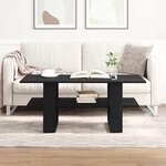 vidaXL Table basse Chêne noir 102 x 55 x 42 cm Bois d'ingénierie