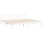 vidaXL Cadre de lit sans matelas blanc 200x200 cm bois massif de pin