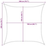 vidaXL Voile d'ombre Gris clair et blanc 2 x 2 m