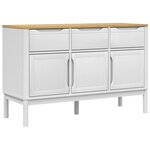 vidaXL Buffet FLORO blanc 114x43x74 cm bois massif de pin