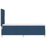 vidaXL Lit à ressort LED avec matelas Bleu 80 x 200 cm tissu