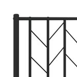 vidaXL Cadre de lit métal sans matelas avec pied de lit noir 100x190cm