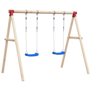 vidaXL Sièges de balançoire avec cordes 2 Pièces bleu 38x16 cm PE