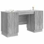 vidaXL Bureau Sonoma gris 142 5 x 50 x 75 cm Bois d'ingénierie